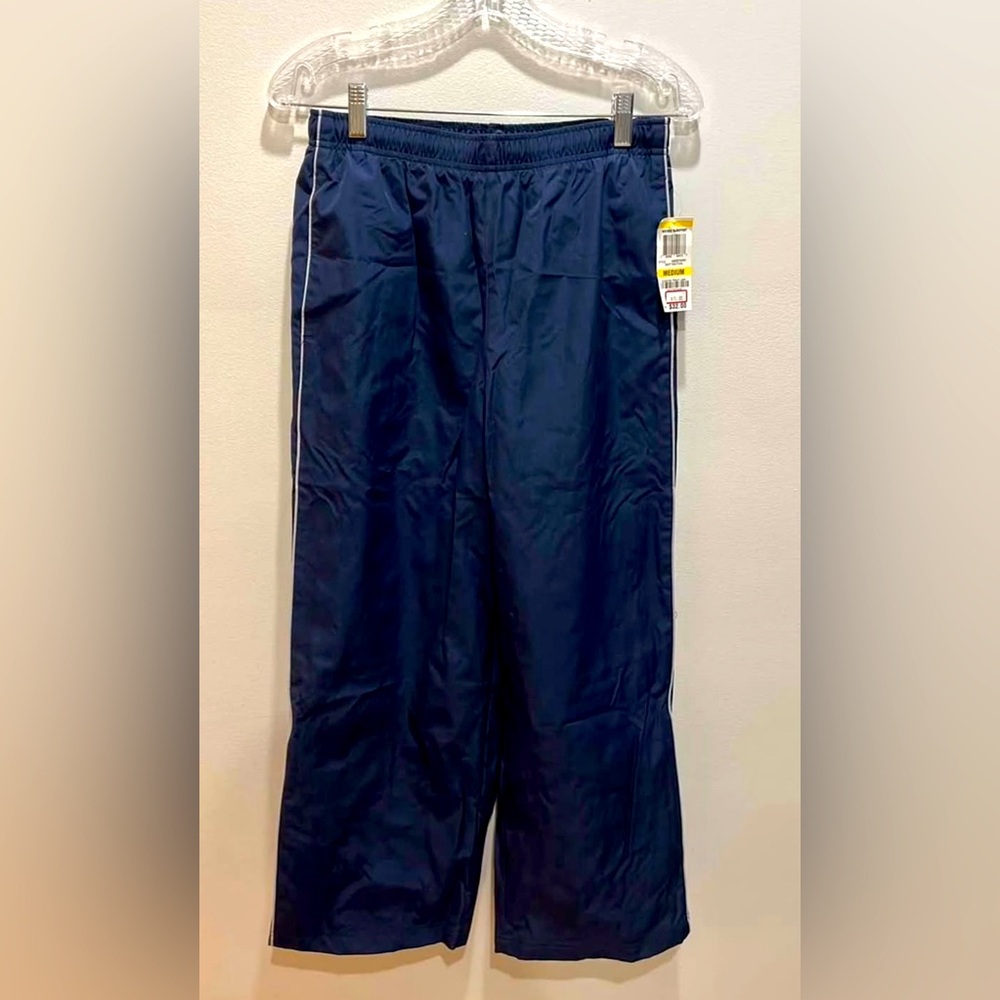 NWT nylon woven navy unisex windpants sz M